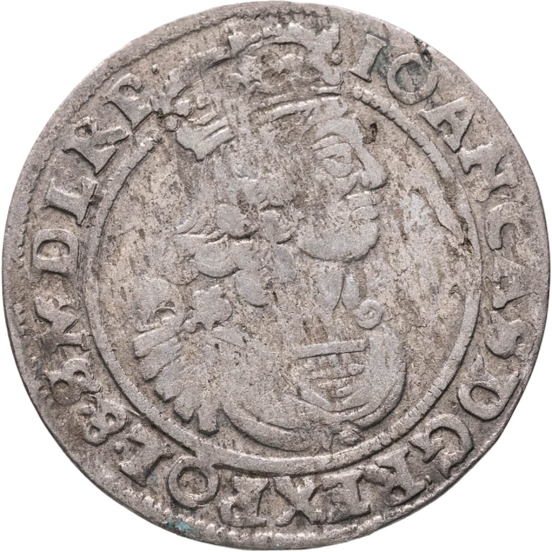 Речь Посполитая, Ян II Казимир, шестак 6 грошей 1664, Серебро, в сохранности VF