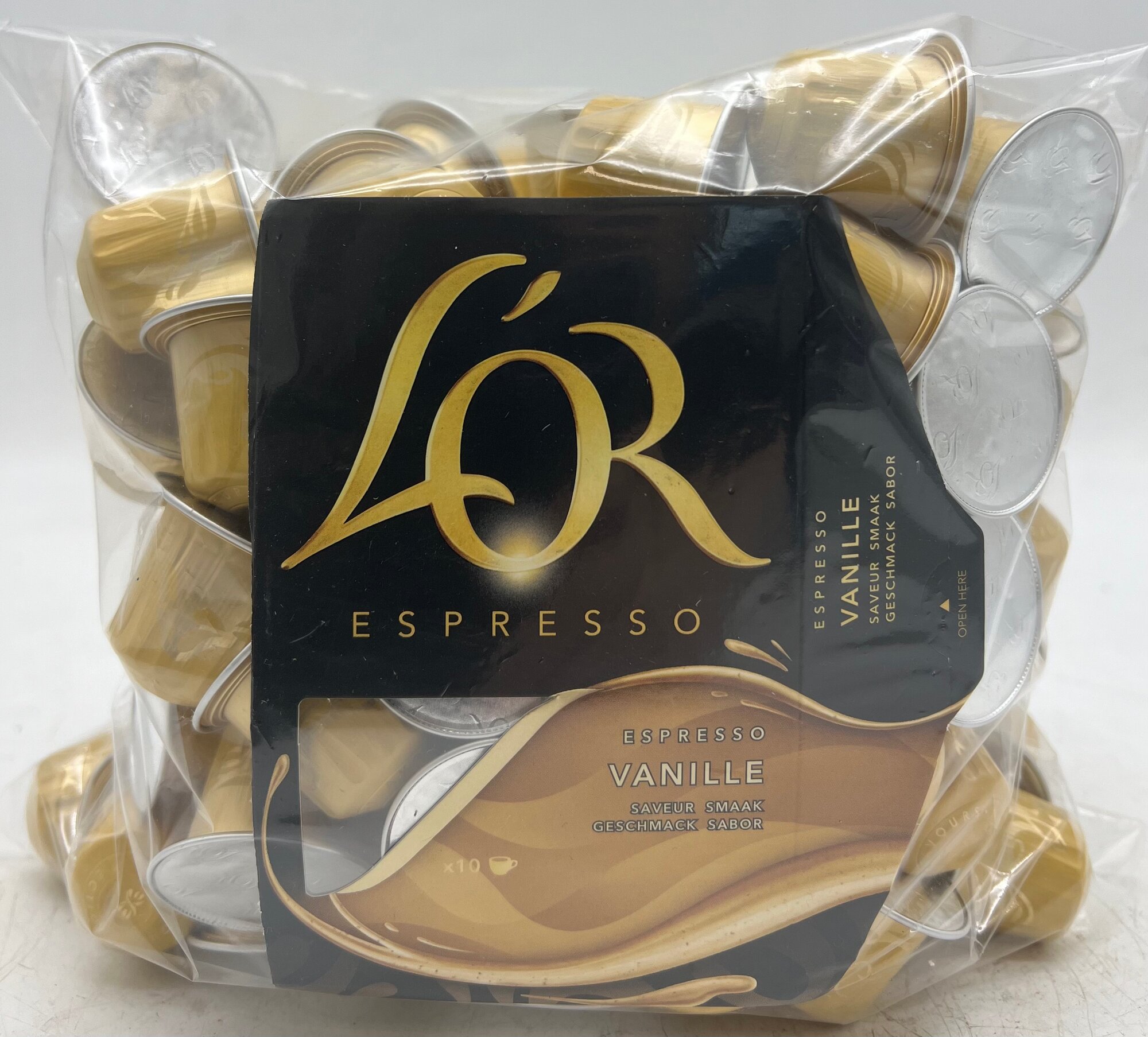 100 Капсул Кофе для кофемашин Nespresso L'OR "Espresso Vanille" Без Заводских коробок в zip-lock пакете. Интенсив 11
