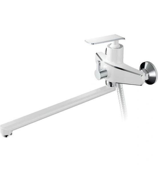 Haiba HB22548-8 Смеситель для ванны с изливом 35см и переключателем в корпусе, цвет белый/хром