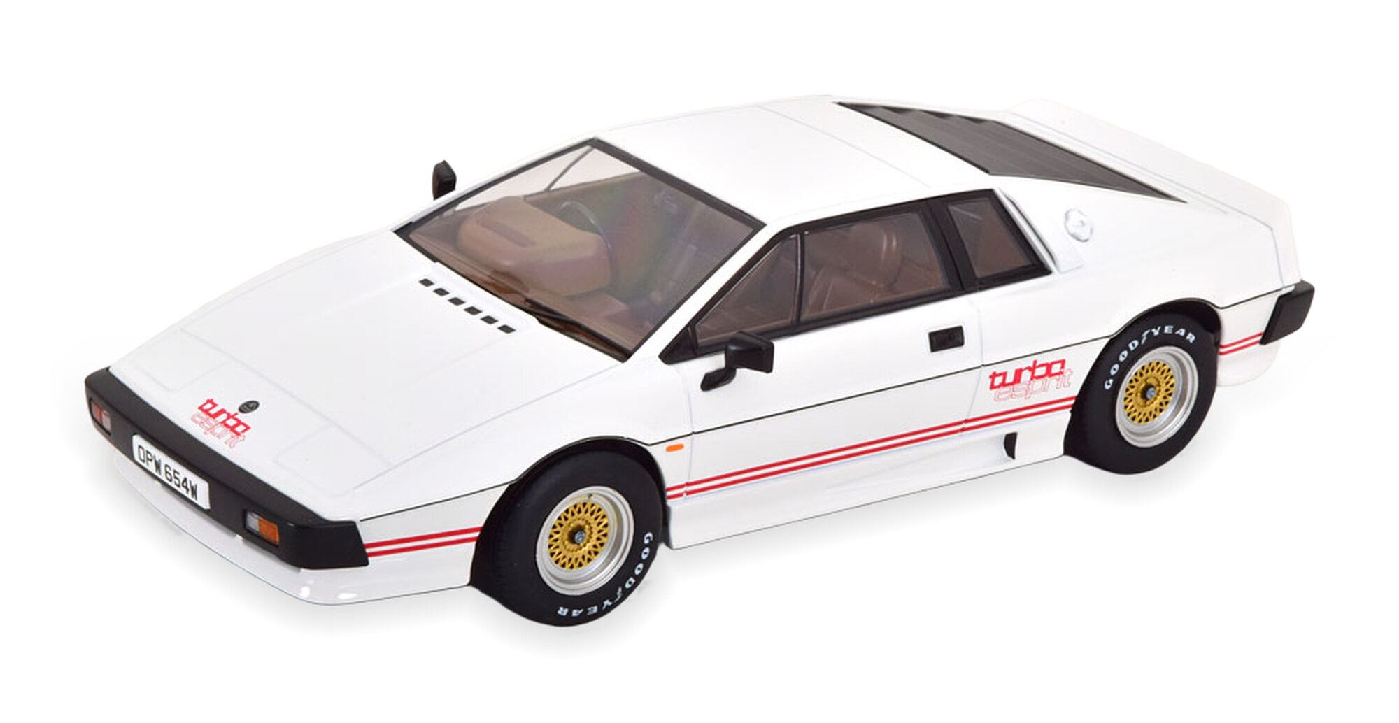 Модель коллекционная KK-SCALE Lotus esprit turbo movie version 1981 white/red / лотус эсприт белый
