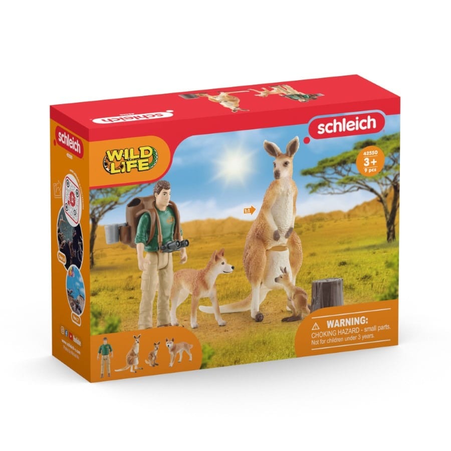 Набор фигурок Schleich Wild Life приключения в австралийской глуши 42550, разноцветный, 19x6x15 см