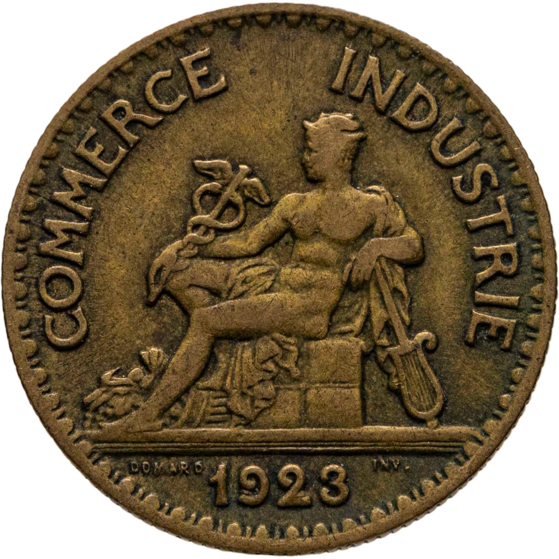 Франция 50 сантимов centimes 1923, Бронза, в сохранности VF-XF