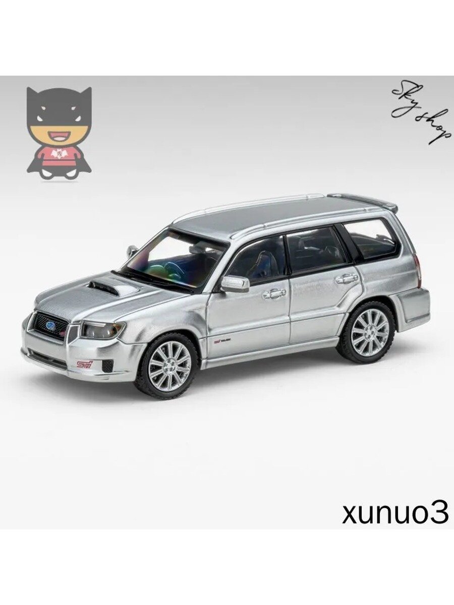 Машинка Fiberrun 1:64 Subaru Forester Silver модельки машин металлические