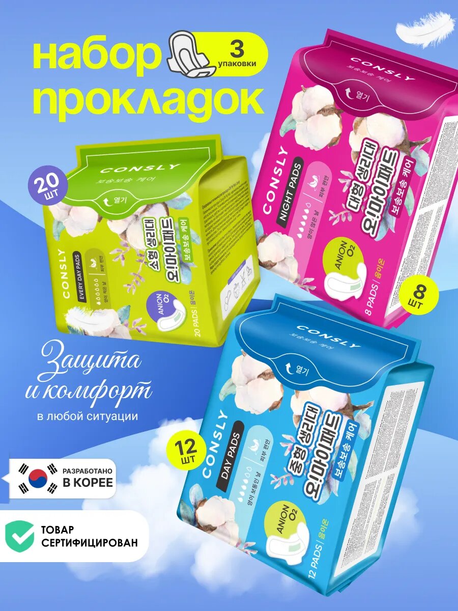 Прокладки женские гигиенические дневные ночные ежедневные
