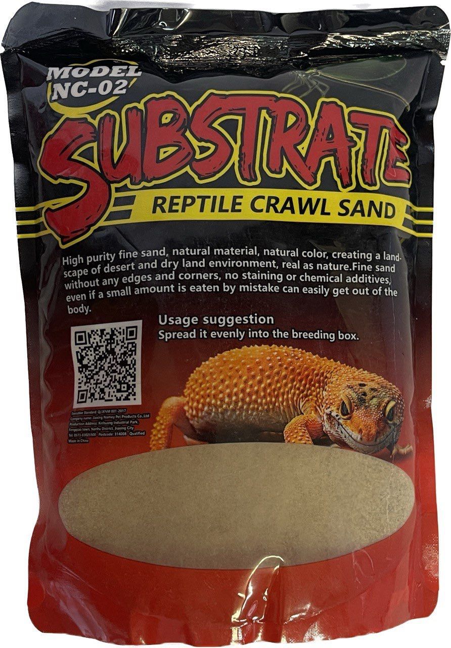 Песок для террариума желтый, Nomoy Pet reptile 1,8 кг, Substrate reptile craw sand для рептилий, пауков, для купания шиншилл.