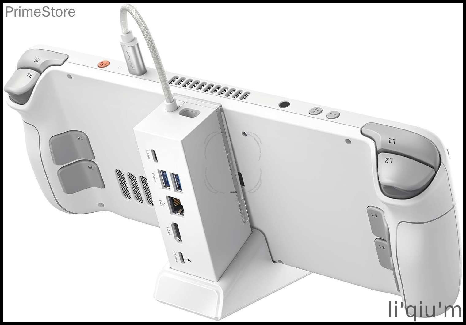 JSAUX Док-станция ROG Ally X док-станция ROG Ally X 6 в 1 с HDMI 4K при 120 Гц, двумя портами USB-A 3.2 Gen 1, USB-C 3.2 Gen 1 и зарядным устройством PD 100 Вт
