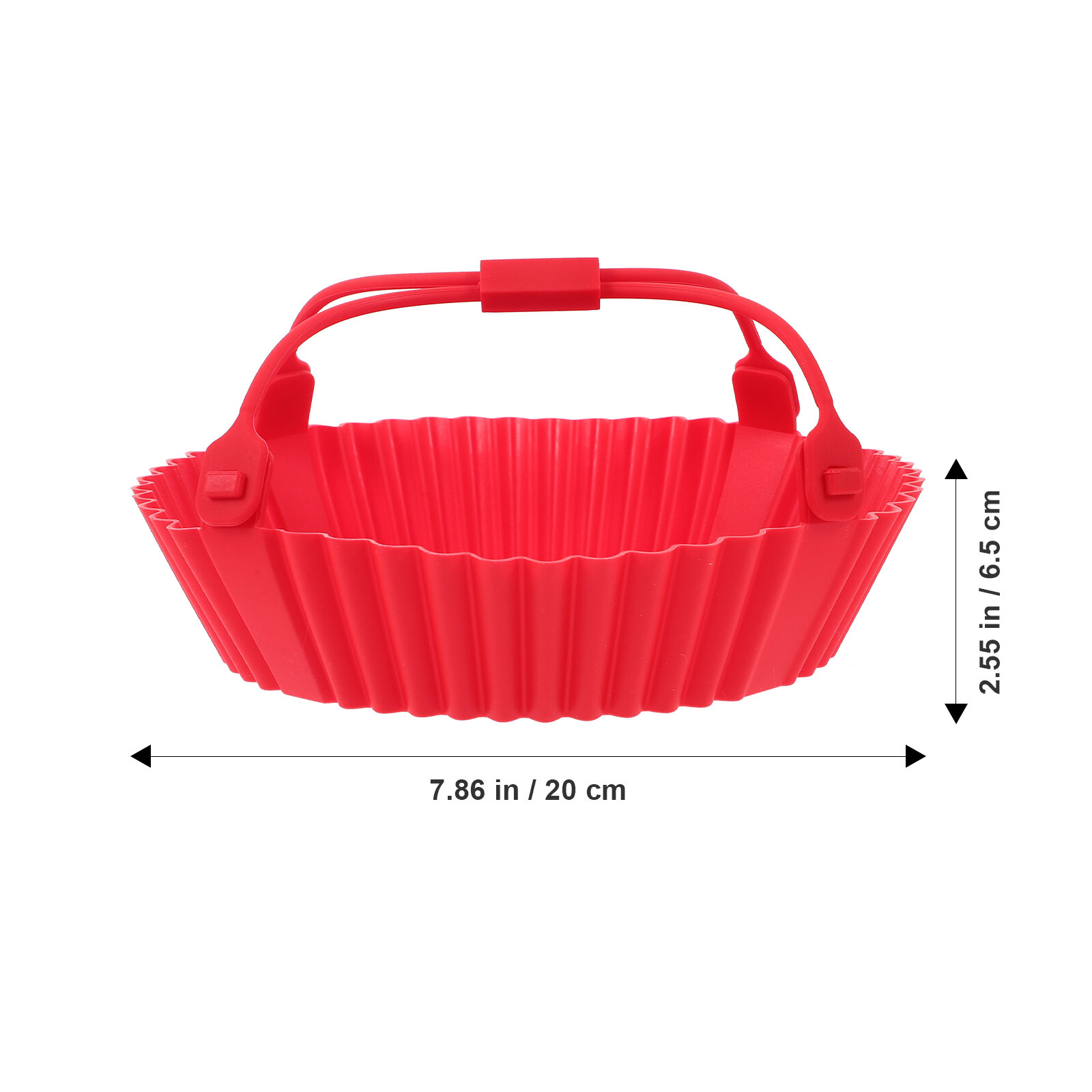 Красный Силиконовый Поддон Для Выпечки С Ручкой 20.00X20.00X6.50Cm