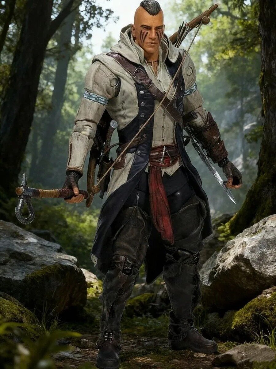 Фигурка Assassins Creed II Ezio Master Assassin — Эцио Аудеторе в черном (15см).
