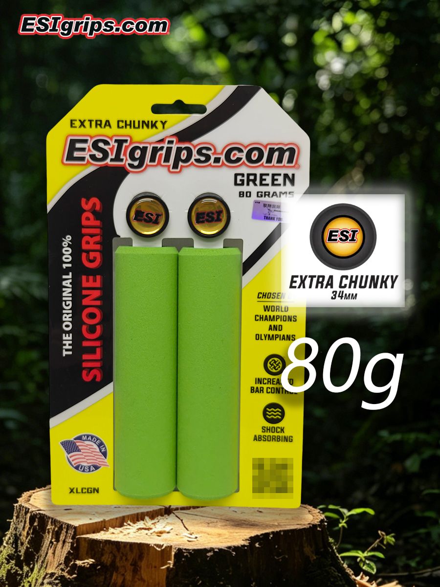 Сделано в США ESI велосипедные ручки Силиконовые захваты EXTRA CHUNKY 80 г зеленый