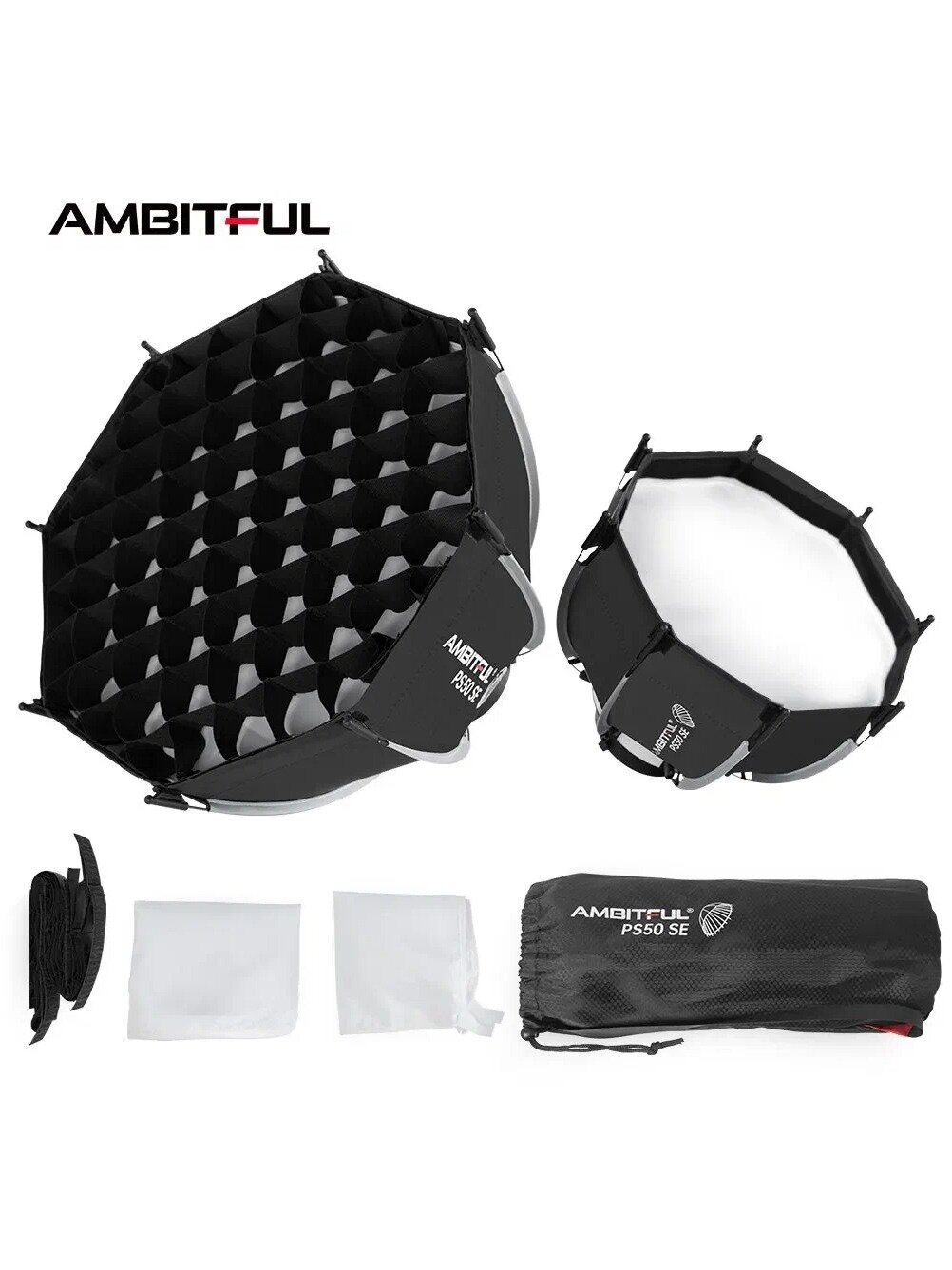 AMBITFUL 30cm PS30 SE Bowens Mount Mini Softbox Портативный восьмиугольный зонтик Софтбокс + Сотовая сетка