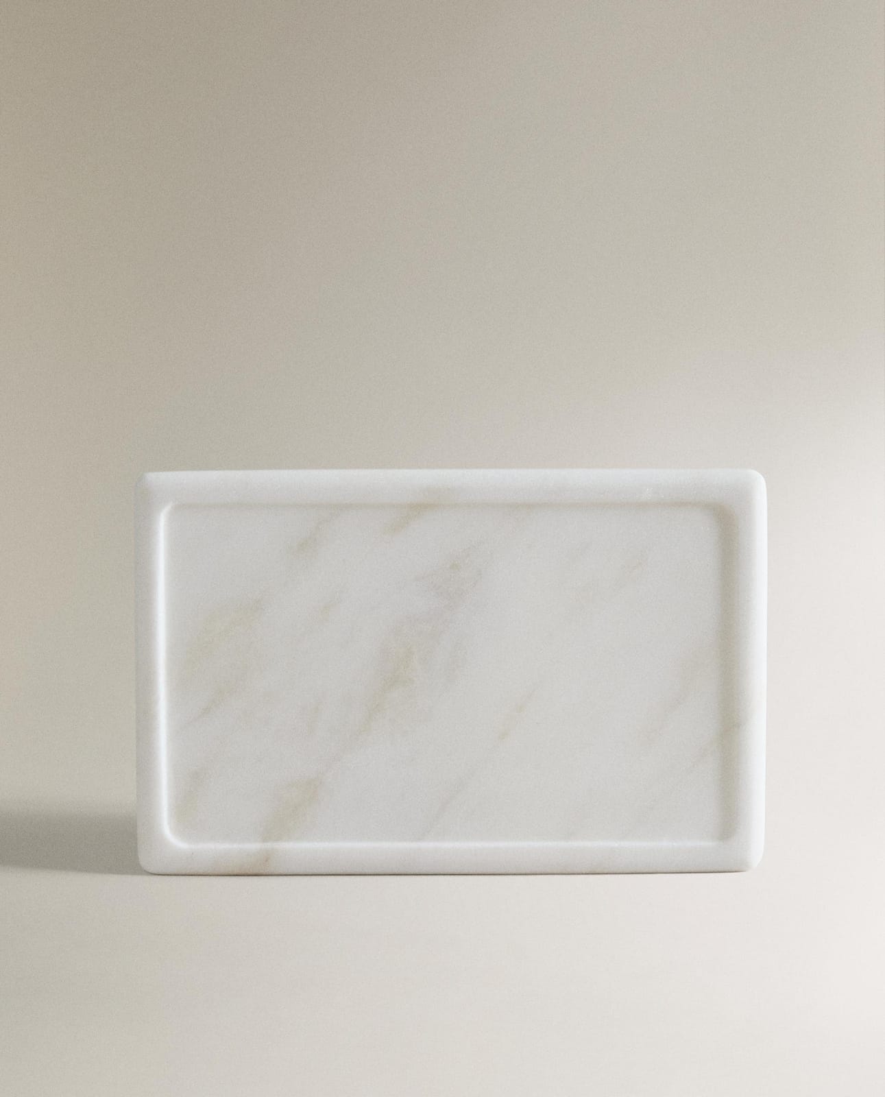 Подставка декоративная ZARA HOME Лоток для ванной из белого мрамора, сломанный белый, 28х18х1.4 см 2524/102/122-99