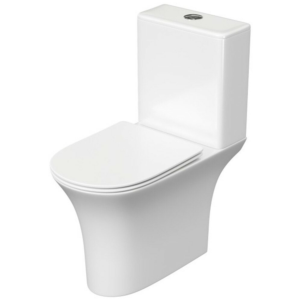 Унитаз CeramaLux TR1217A безободковый торнадо