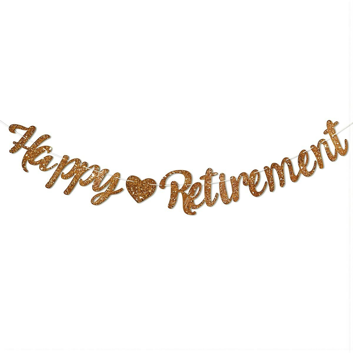 Гирлянда баннер Happy Retirement золотой блестящий для украшения праздничного зала на праздник ухода на пенсию для офиса и дома, Розовое золото