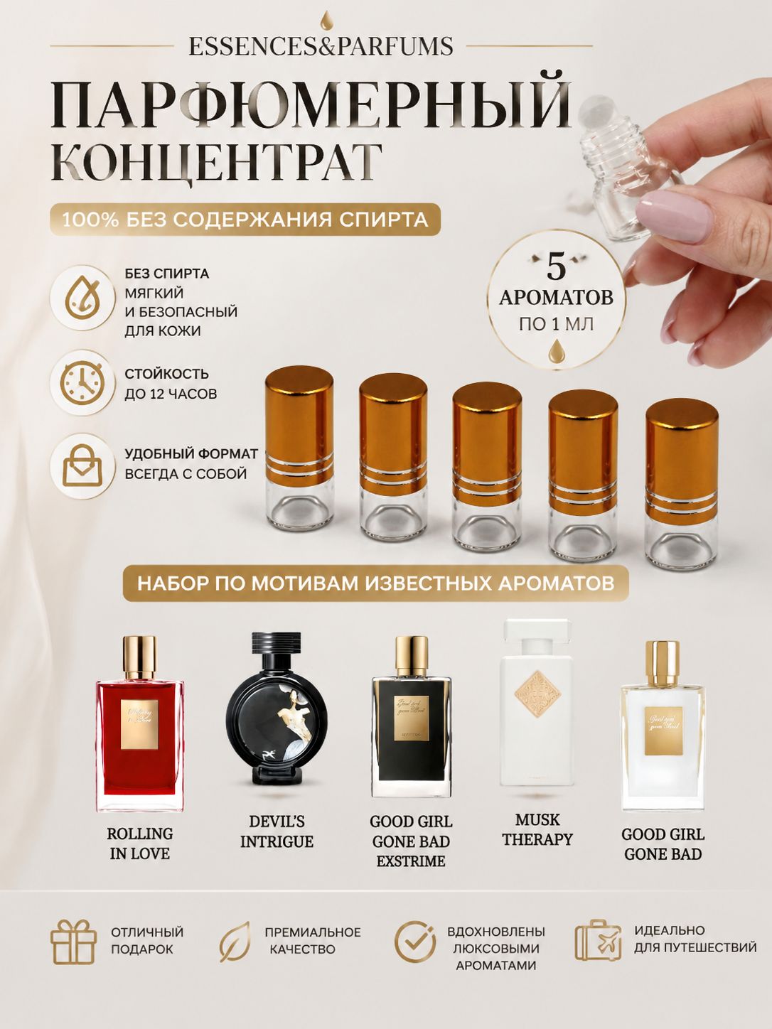 Набор парфюмерных масел ESSENCES & PARFUMS №2
