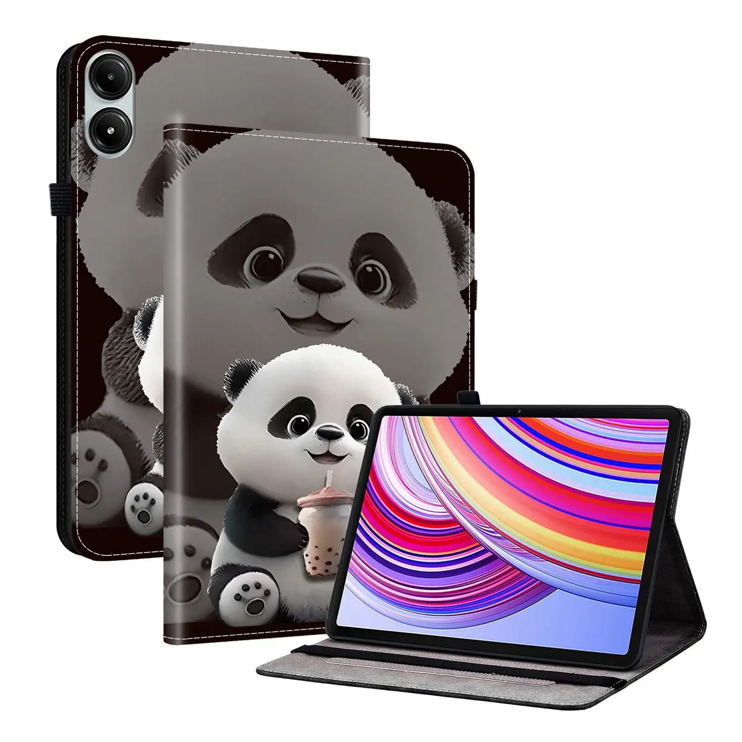Чехол для Xiaomi Redmi Pad 2 Pro 12.1" / Poco Pad M1 / Redmi Pad Pro 2024, Poco Pad 2024 12.1", флип-чехол из искусственной кожи Для планшета, чехол со встроенной подставкой и держателем для карт