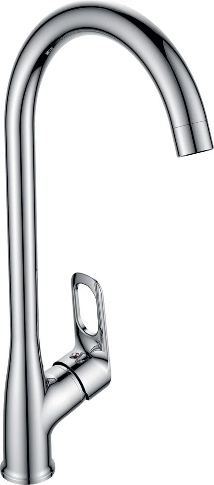 Смеситель для кухни Rush Edge ED7735-22 с поворотным изливом, хром, глянцевый, однорычажный, латунный, с керамическим картриджем