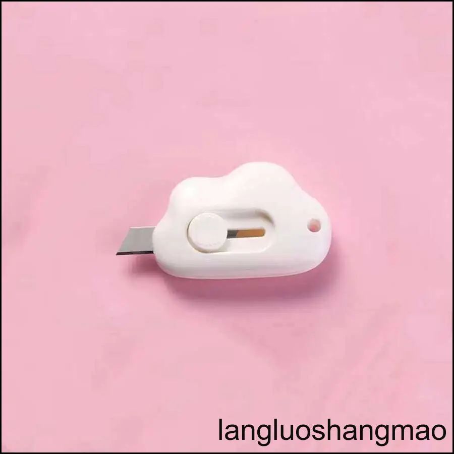 1 шт. Mini Pocket Cloud Art многофункциональный нож для резки бумаги, упаковки, сменным лезвием, канцелярский инструмент.
