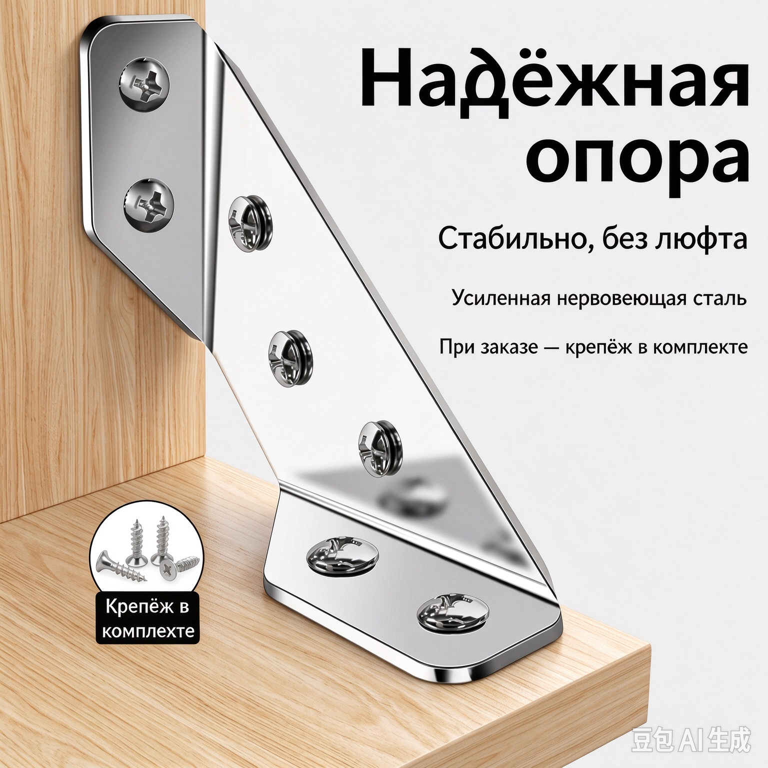 Трехсторонний мебельный уголок-фиксатор из нержавеющей стали, толщина 1,6 мм, для кухонных шкафов и стульев, 12 штук