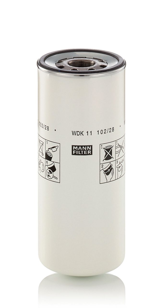 Фильтр топливный MANN-FILTER WDK 11 для Renault Premium Distribution/Route, Kerax; Volvo FM, FH, FH Classic; Volvo CE EC, A, OEM 74 20 541 381, 74 20 976 001, 74 85 116 634