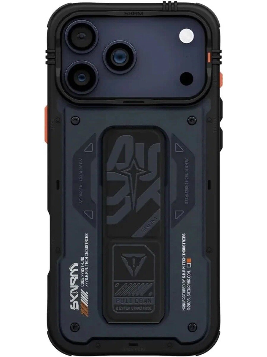 Чехол для iPhone 17 Pro Max, 6,9 дюйма, темно-синий, с магнитами и кронштейном