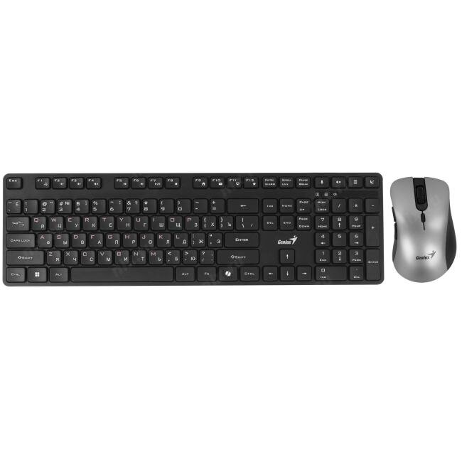 Genius 31340018402 Комплект беспроводной Genius KM-8216S (клавиатура KM-8216S/K + мышь Ergo 8100S ), черный — фото 1
