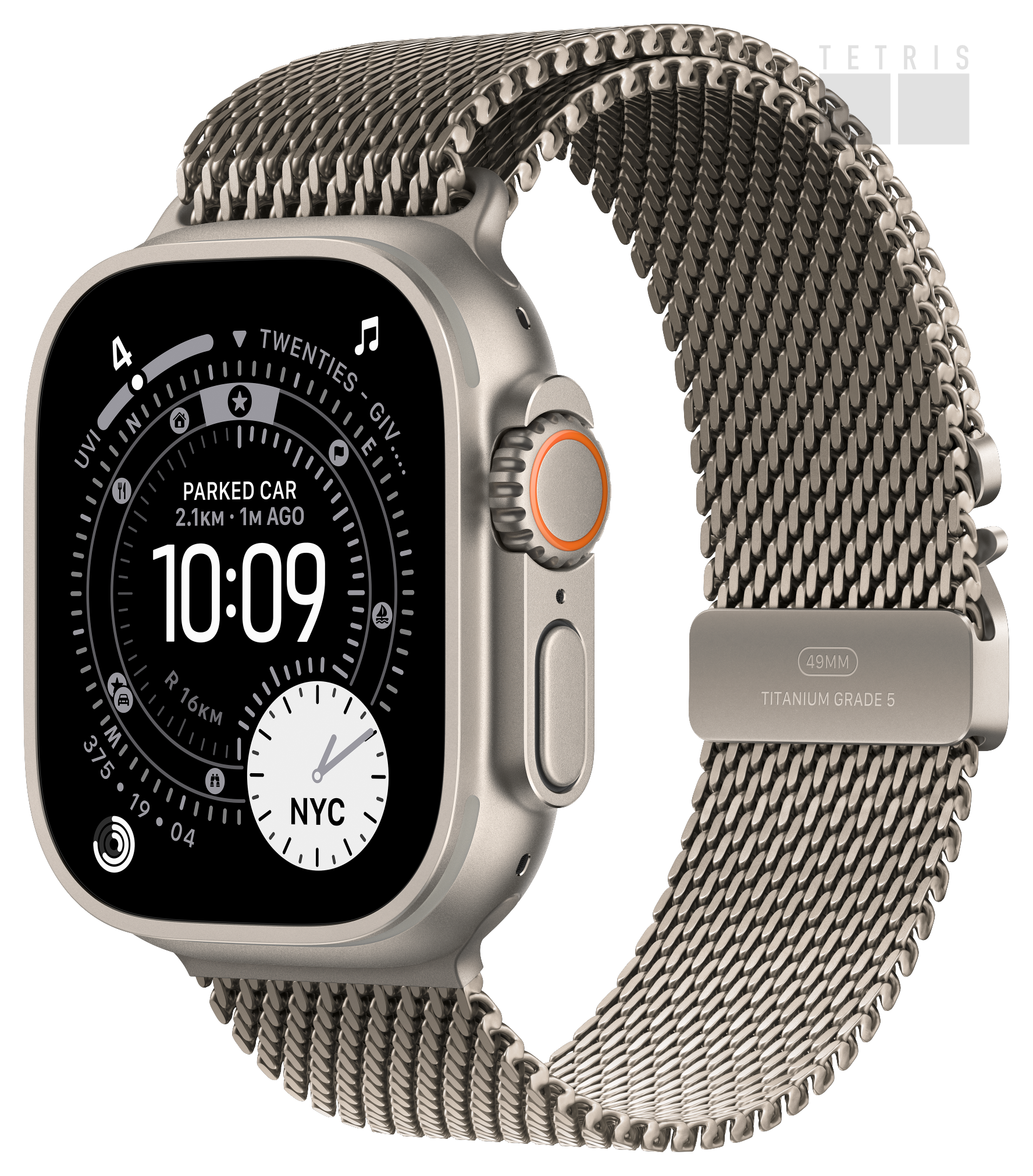 Умные часы Apple Watch Ultra 3 49 мм, Natural Titanium, Natural Titanium Milanese Loop S, GPS + Cellular