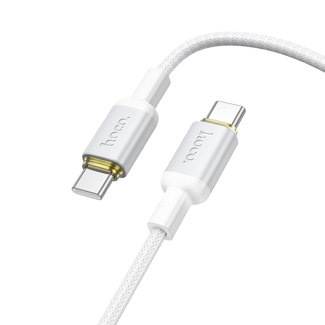 Кабель Type-C на Type-C, HOCO, X128, 1 метр, вес: 25г, 60W, цвет белый