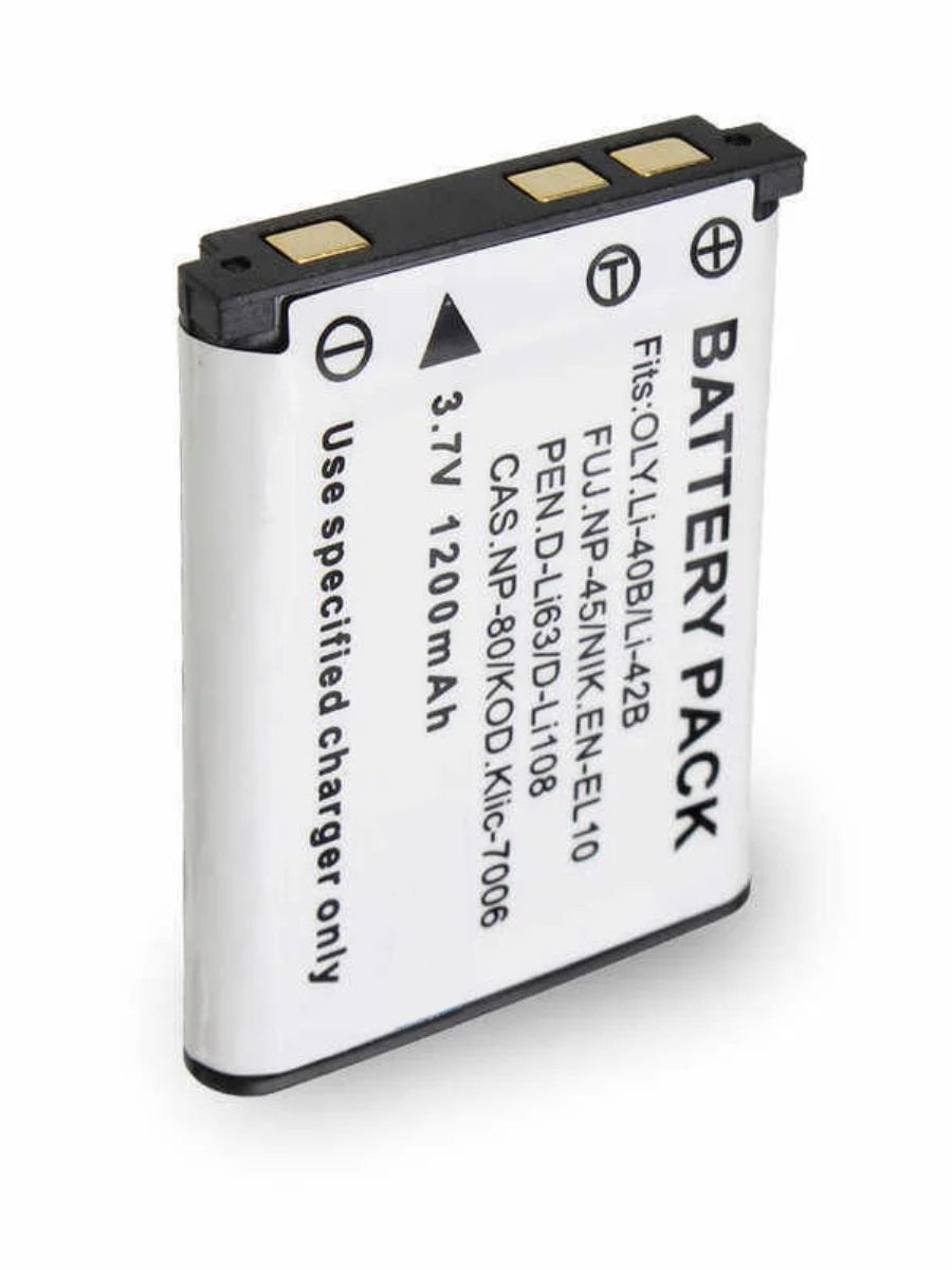Аккумулятор для фотоаппарата Олимпус D-Li63, EN-EL10, Li-42B, Li-40B, 3.7V, 1200mAh