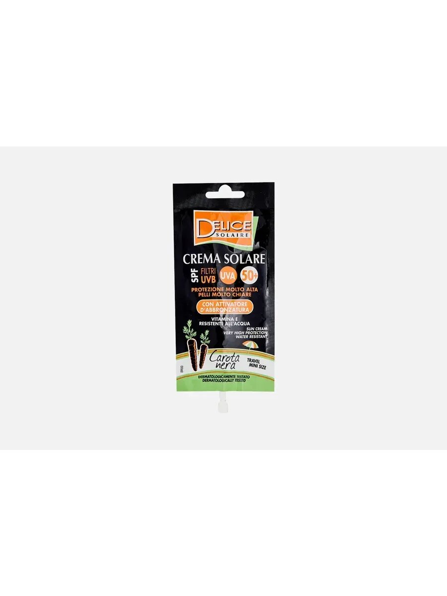 #DELICE SOLAIRE BLACK CARROT SUN CREAM coлнцезащитный крем SPF50 50мл#