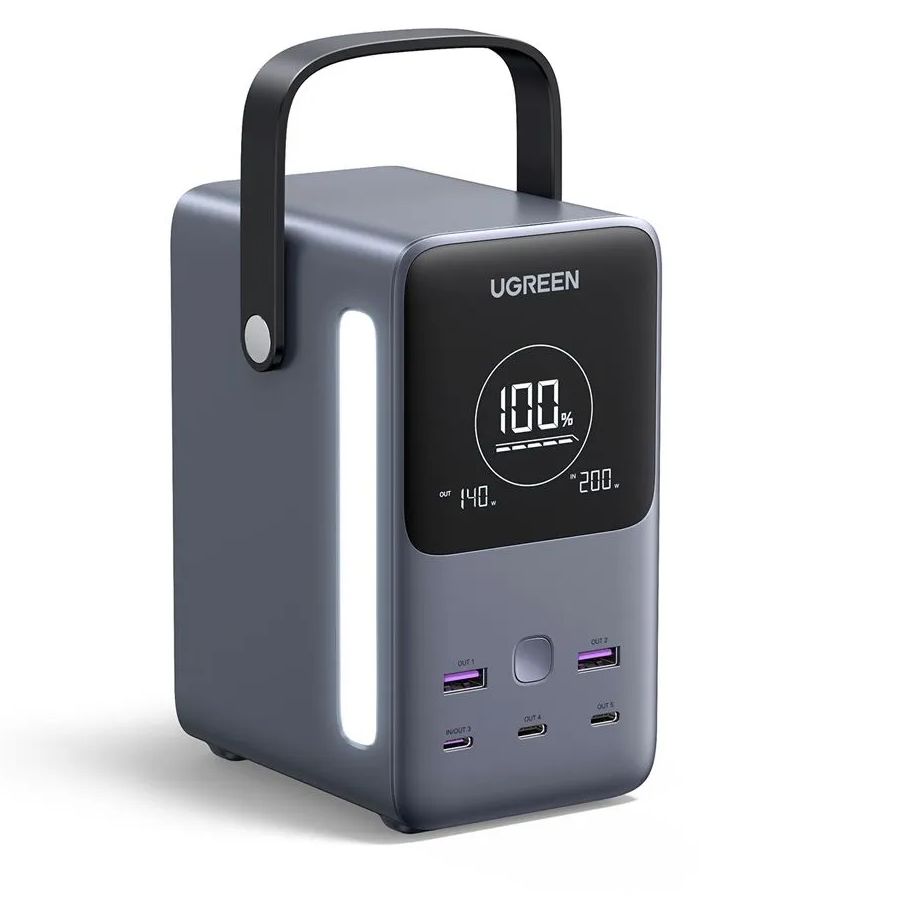 Внешний аккумулятор Ugreen PB770 (25286) PD3.1 48000mAh,300W 3хType-C +2хUSB, серый/ повербанк