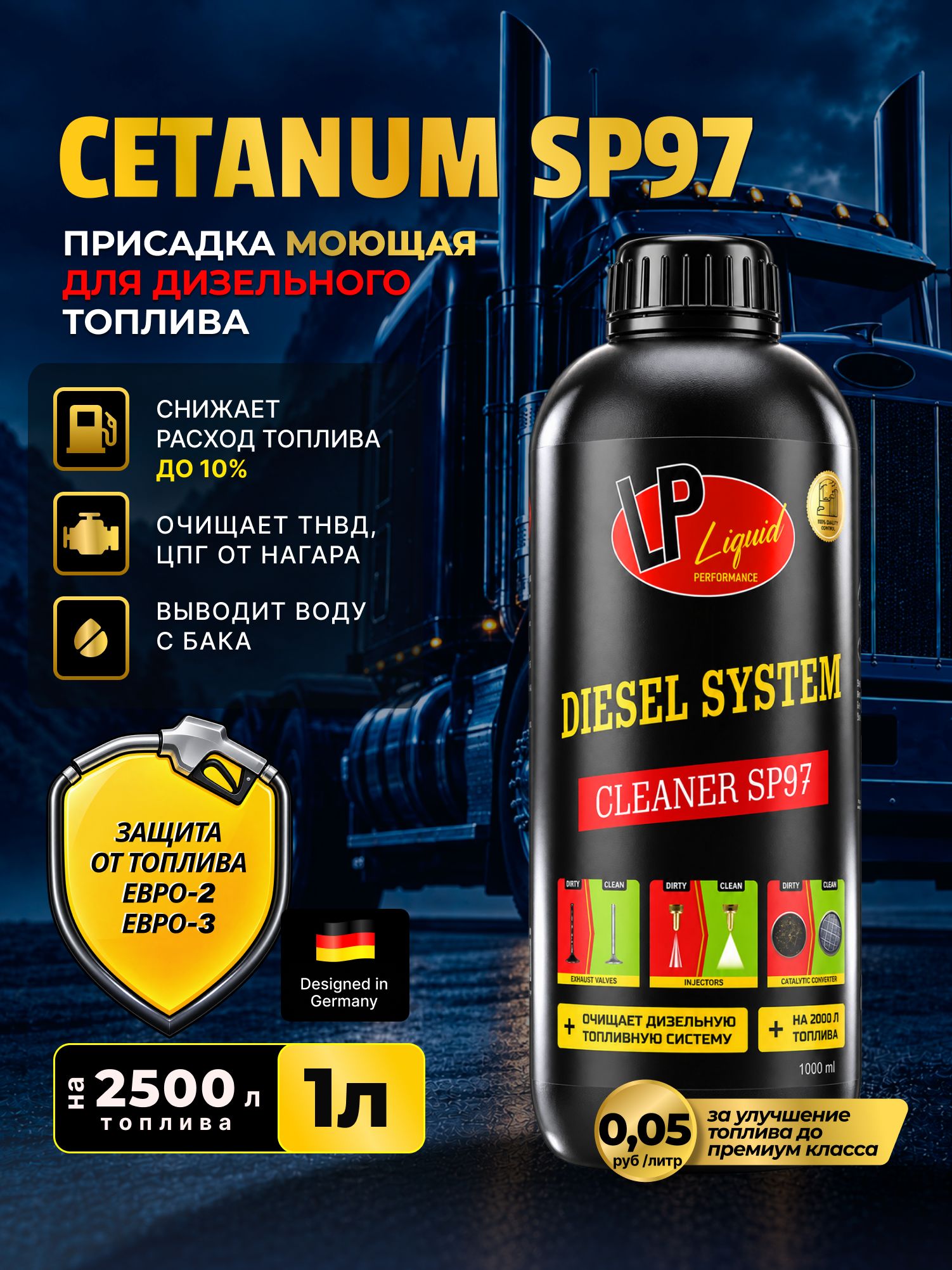 Дизельная промышленная моющая присадка Cetanum SP97