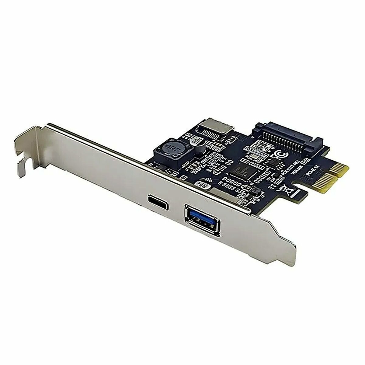 (Q P J B) PCI-E 1 X To USB3.2 GEN1 USB-A+Тип-С+TYPE-E Передняя Карта Адаптера