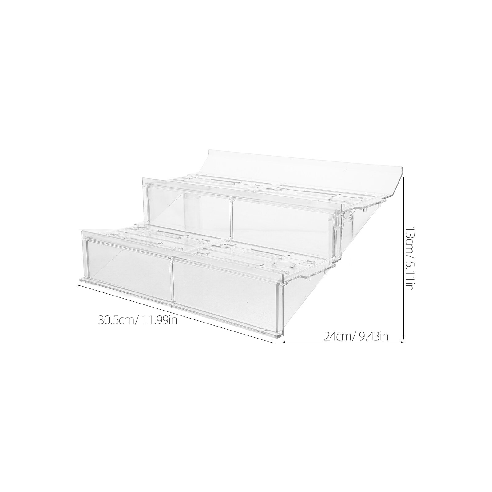 Прозрачный Двухярусный Стандарт Для Выставки 30.50X24.00X13.00Cm