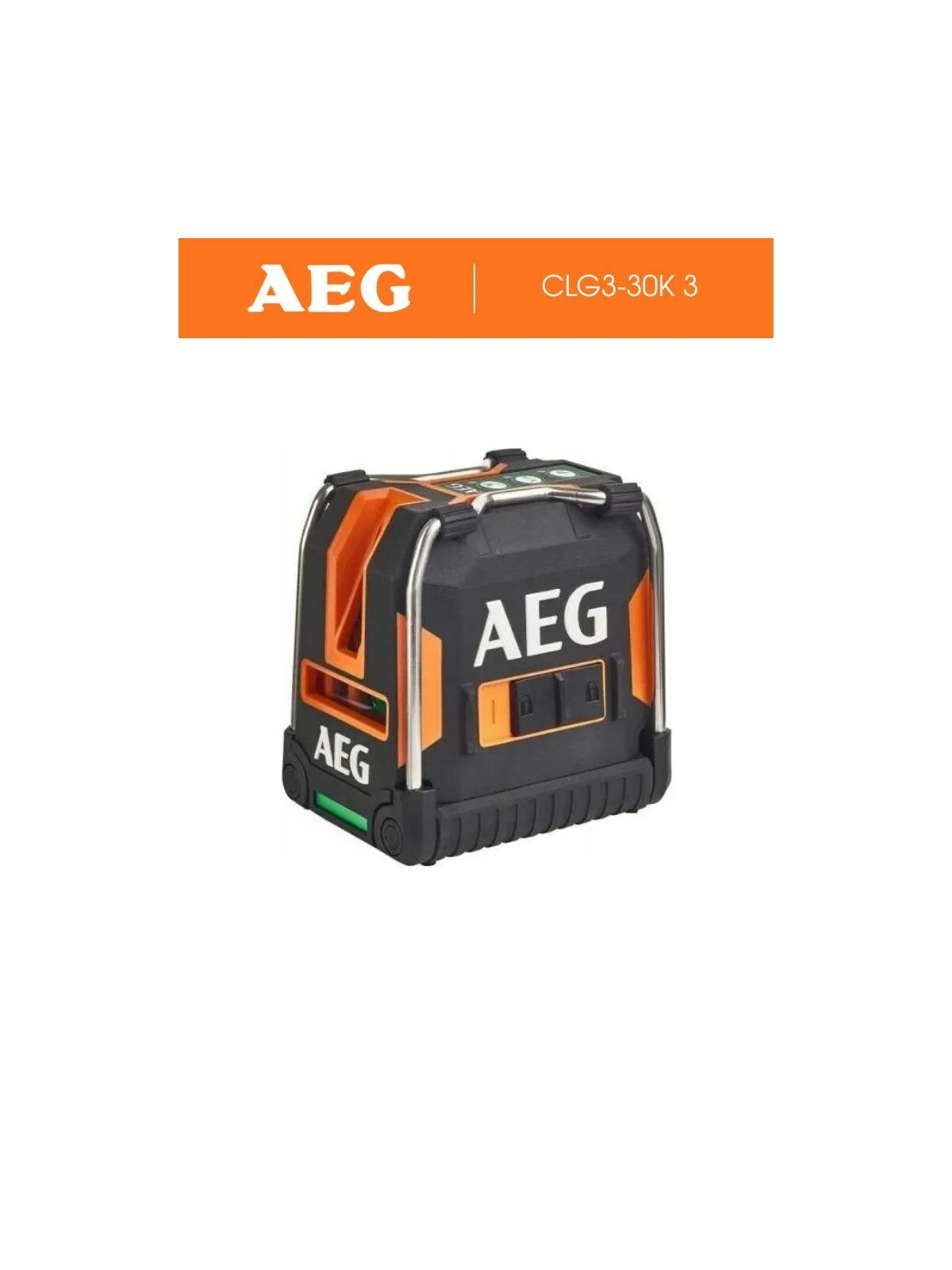 Лазерный нивелир AEG CLG3-30K, 3-линейный, зеленый луч, до 30 м, в кейсе, арт. 4935472255