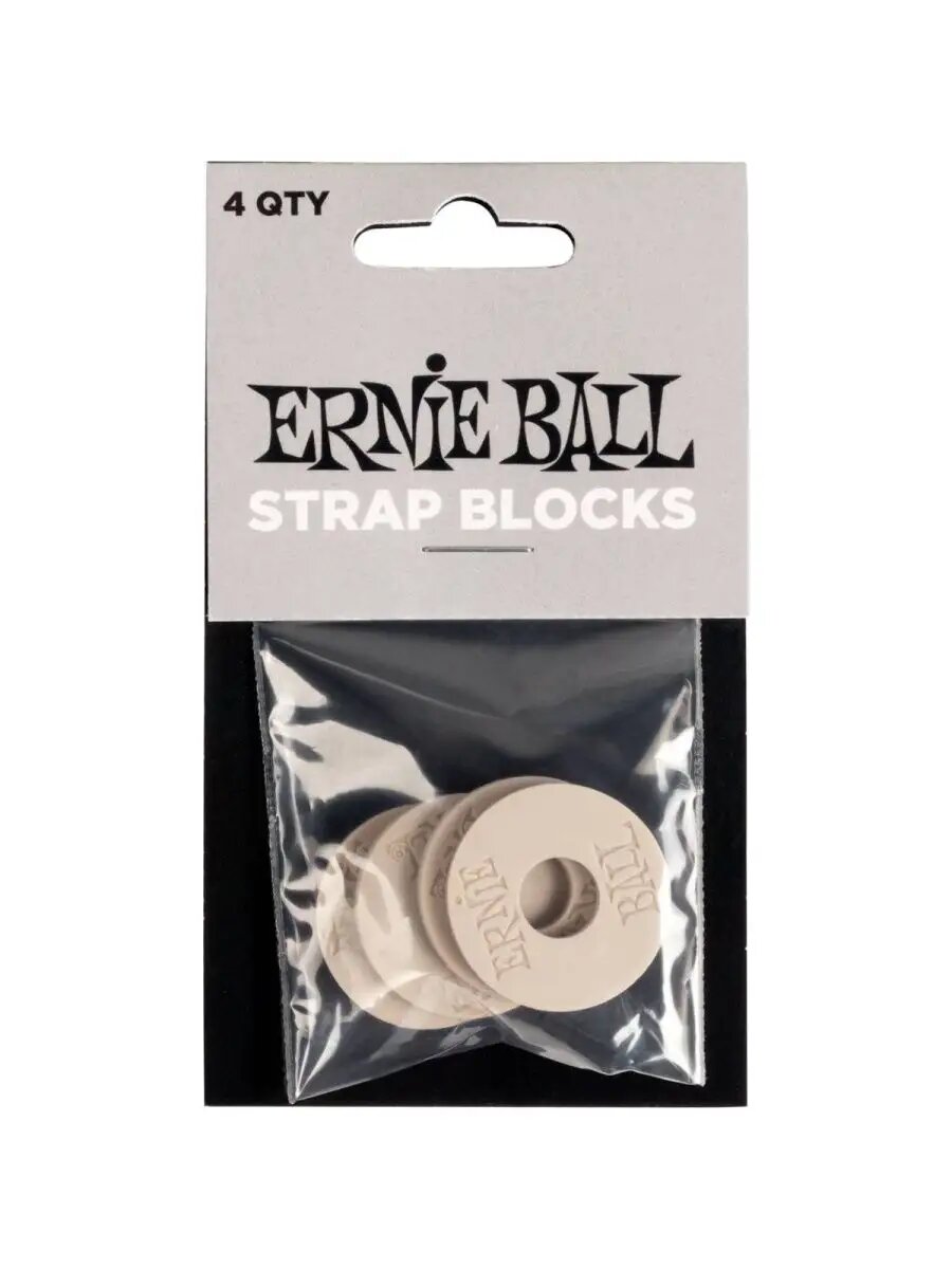 ERNIE BALL 5625 - фиксаторы ремня (страплок), 4 шт, цвет серый