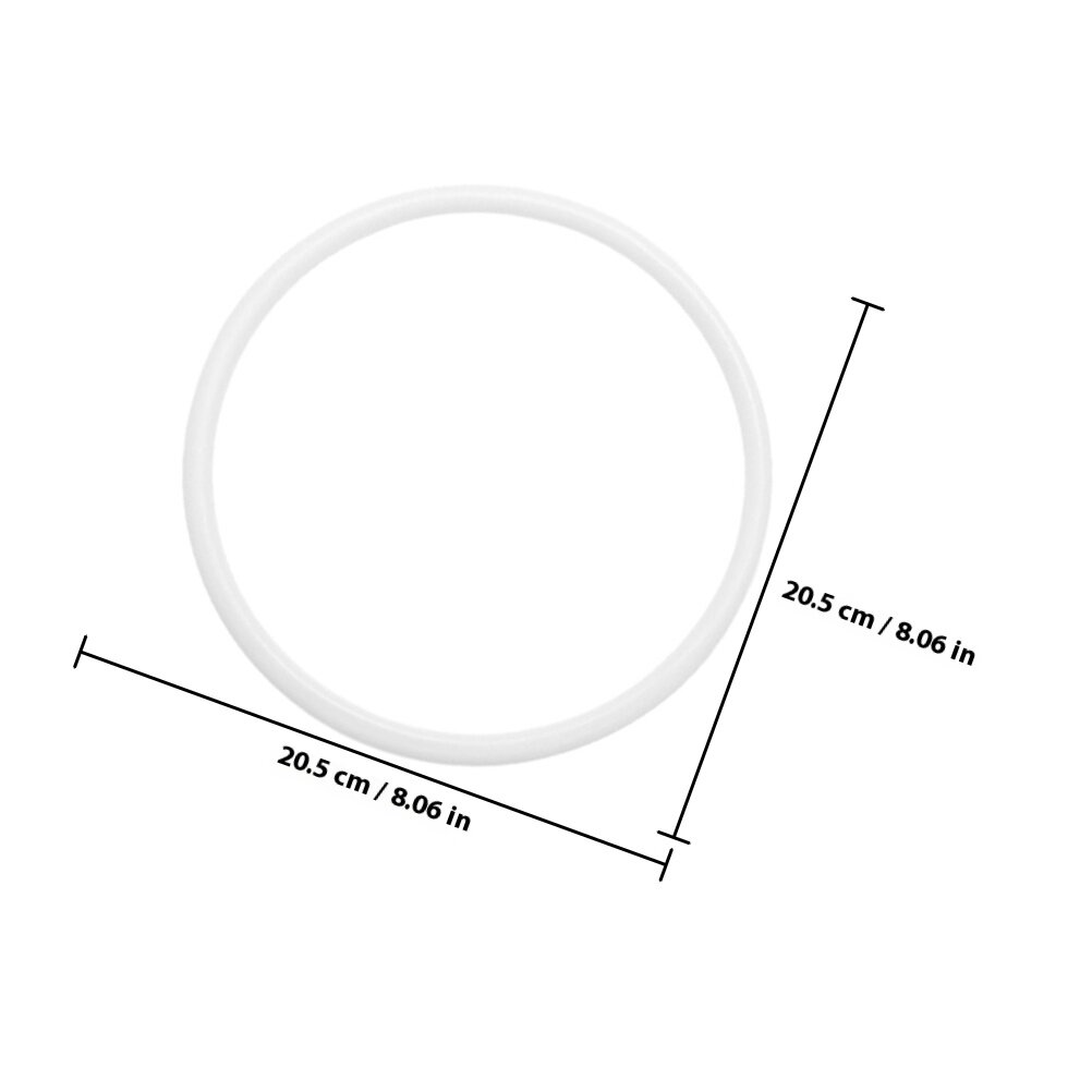 10 Штук Белые Цветочные Кольца Для Декора И Поделок Размер 20.50X20.50X0.80Cm