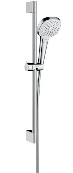Душевой гарнитур Hansgrohe Croma Select E 26583400 хром, глянцевый, из нержавеющей стали, 3 режима струи, лейка для душа со шлангом и штангой