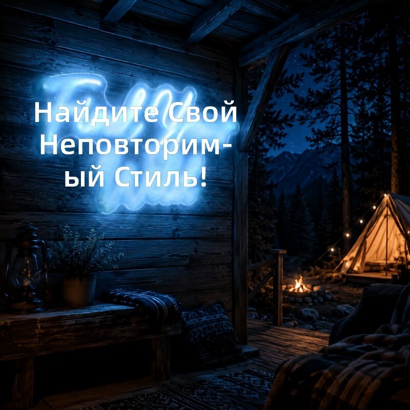 Светодиодная неоновая вывеска «Найди свою дикость», цвет: ледяной синий, размер: 8 дюймов (4 буквы в строке), двухстрочная, с акриловой панелью и питанием от USB, настенная, для декора спальни и гостиной