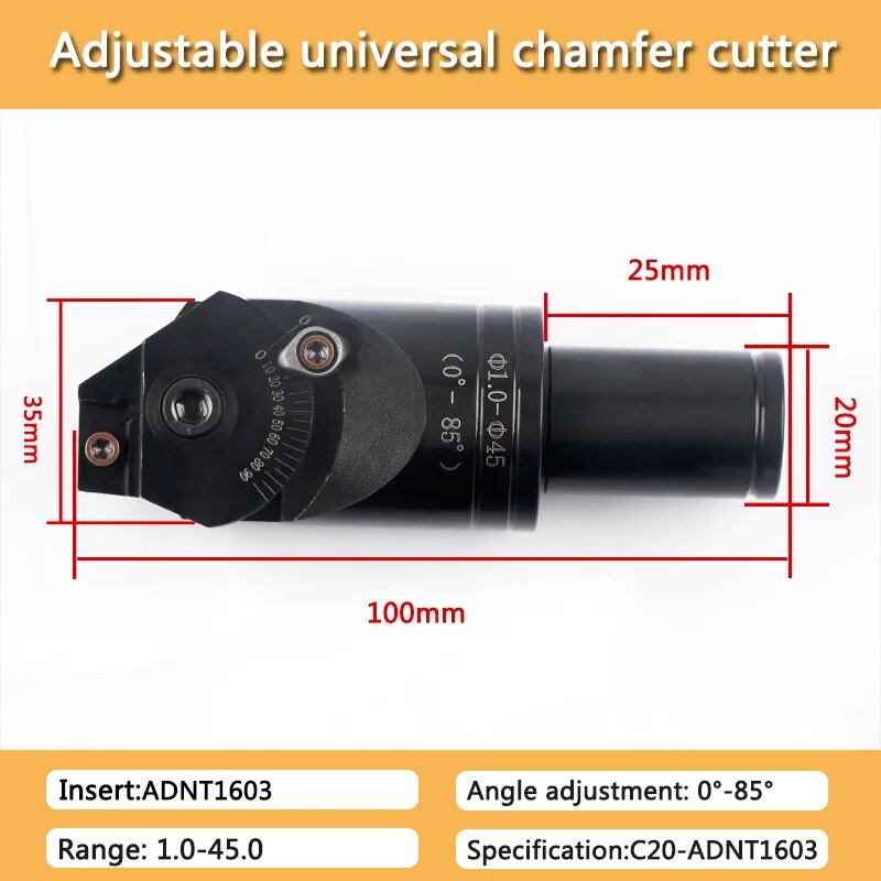 Регулируемая фреза для снятия фаски D20-RBN3 / D25-RBH3 C20-ADNT160308
