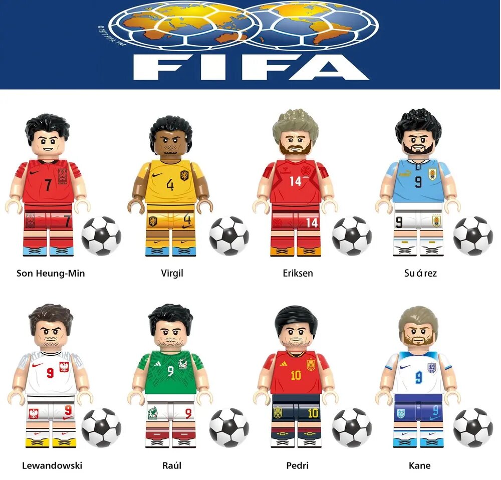 Фигурки футболистов / набор фигурок футболисты