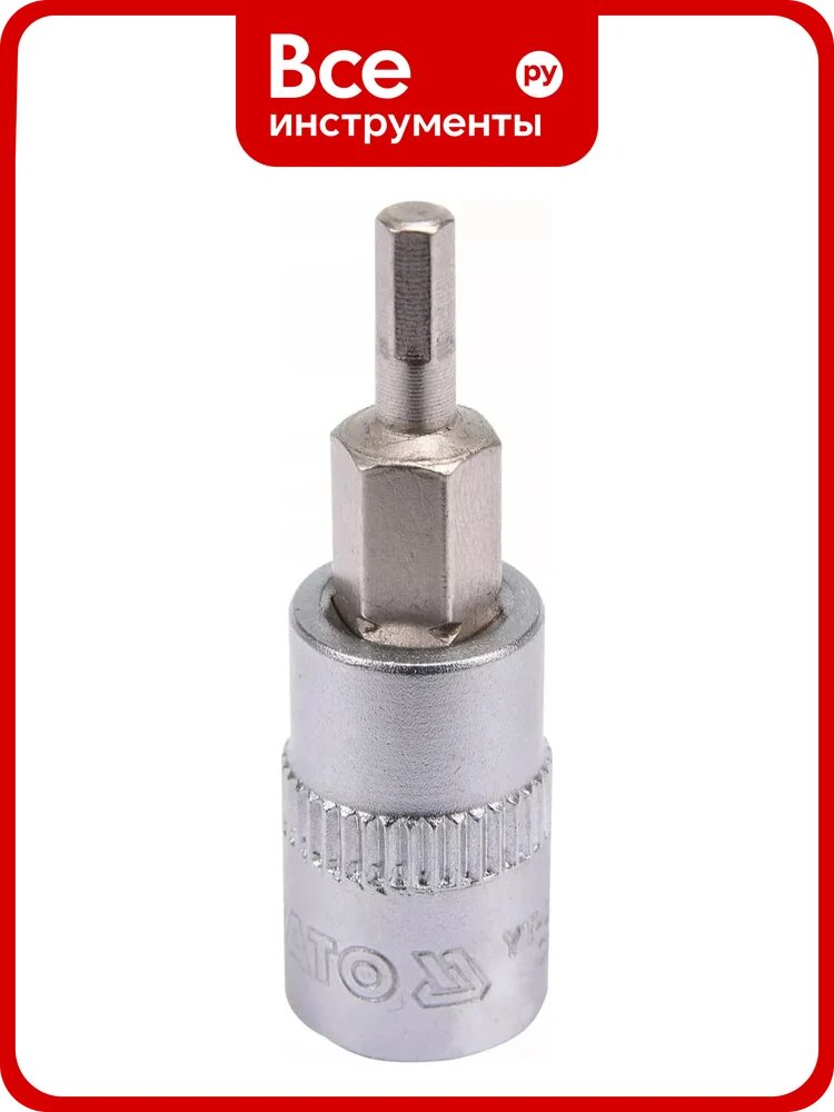 Головка торцевая c вставкой HEX 3 мм, 1/4" DR YATO YT-04370