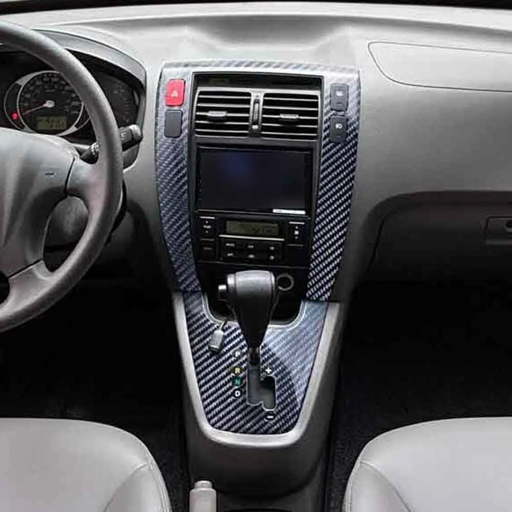 Карбоновые наклейки 5D для Hyundai Tucson 2005-2013, торпедо, центральная консоль, панель КПП, ручки дверей