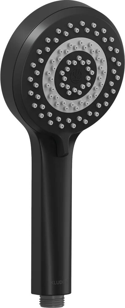 Душевая лейка Kludi DIVE S 3S 6883039-00 с экономией воды, 3 режима, лейка для душа, черная, матовая, круглая