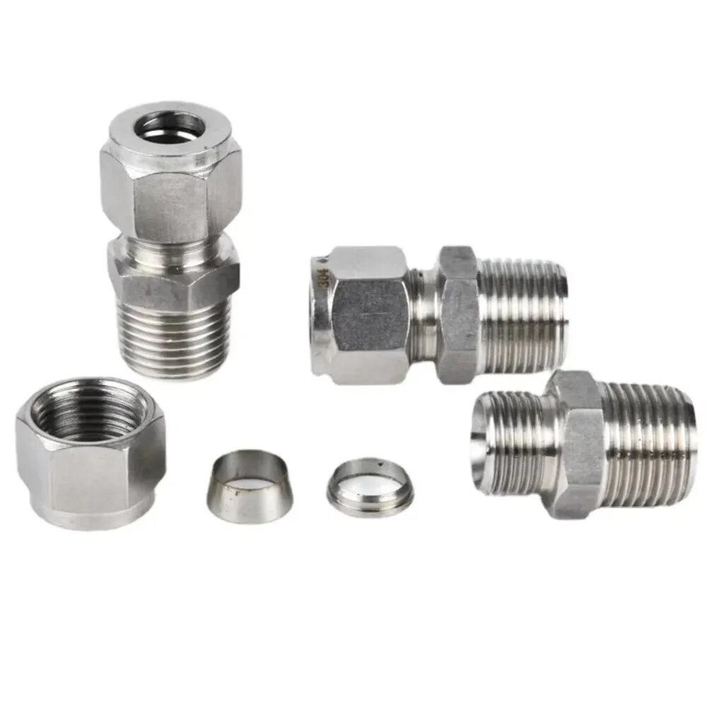 Компрессионный фитинг из нержавеющей стали 304, 1/4", 8mm, NPT