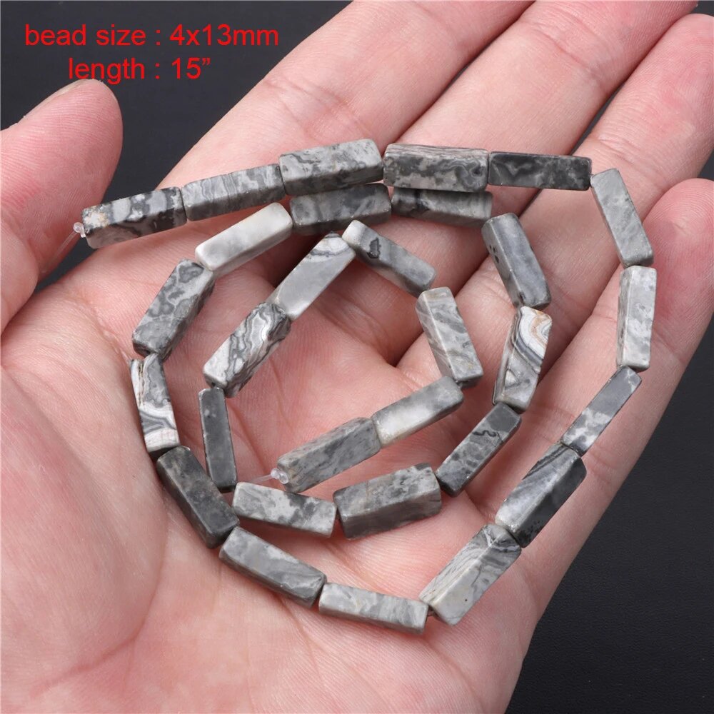 Бусины из карты яшмы RISYF Style12 4x13mm