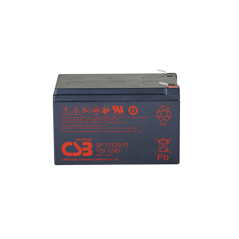 Батарея для ИБП CSB GP12120 F2, 12 В, 12 А·ч GP12120F2