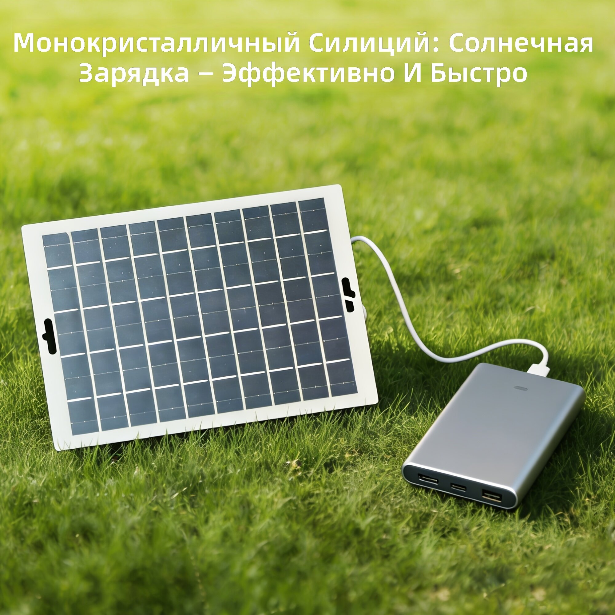 Солнечная панель для зарядки с USB-интерфейсом, монокристаллическая кремниевая панель, для наружного питания и мобильных устройств