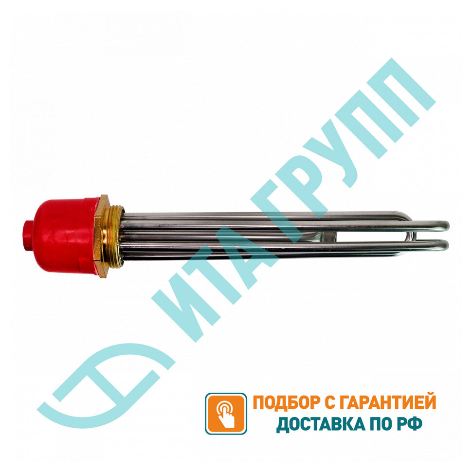 Блок ТЭН для котла 7,5кВт, L265мм, G1 1/2" 48мм, 69575