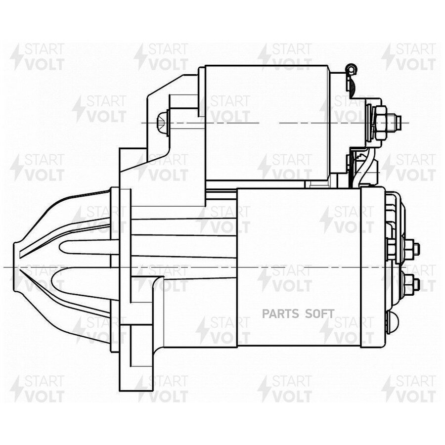 Стартер Mazda 3 BL 08 ) 1 6i 1 2кВт от официального дистрибьютора, STARTVOLT, артикул LST2504