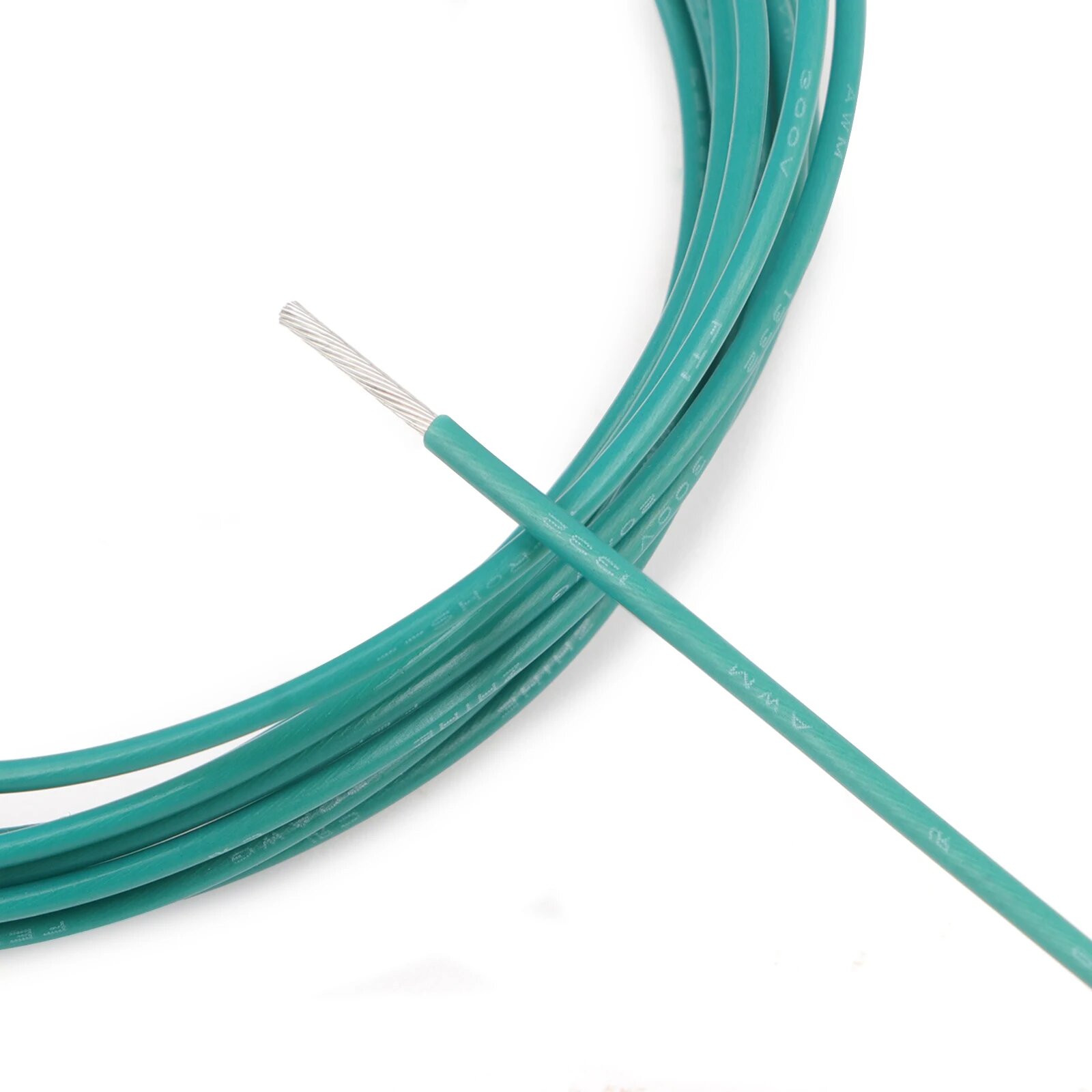 Медный провод FEP 300В 2/10 м 30/28/26/24/22/20/18/16/14/13/12AWG 20AWG, Зеленый, Green, 10 meters